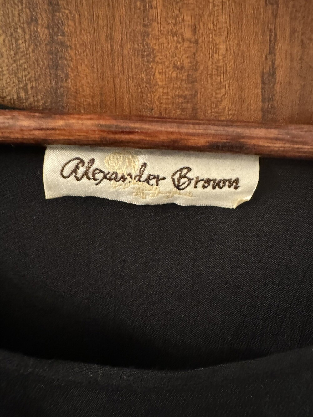 Alexander Brown Women’s Black  Dress One Size Babydoll Empire Vintage 90’s - Picture 3 of 7